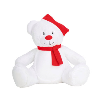 Urso de Natal de peluche com fecho